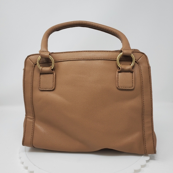 LuLu Guinness Tan Multipocket Handbag with Gold Accents - Picture 3 of 15